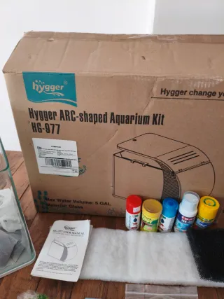 Acuario de diseño 20L con accesorios