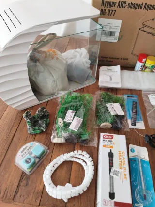 Acuario de diseño 20L con accesorios