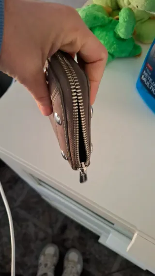 Cartera Michael Kors Marrón y Plateada