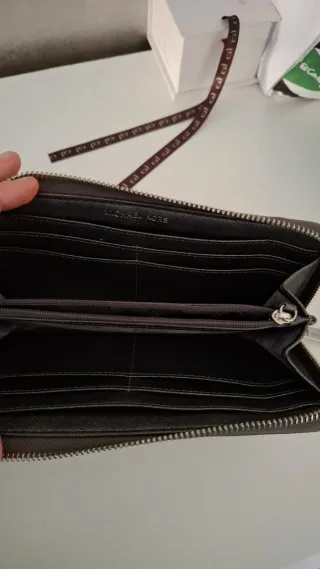 Cartera Michael Kors Marrón y Plateada