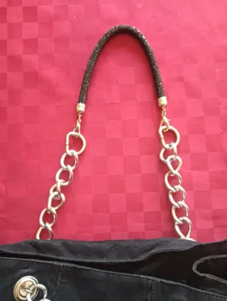 Manico borsa nero scintillante Nuovo