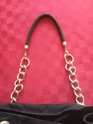 Manico borsa nero scintillante Nuovo