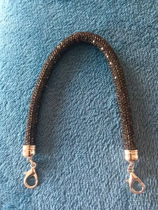 Manico borsa nero scintillante Nuovo