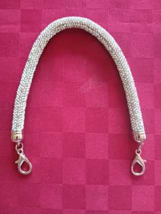 Manico borsa nero scintillante Nuovo