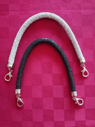 Manico borsa nero scintillante Nuovo