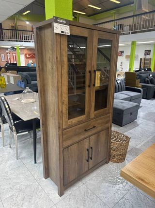 Mueble Auxiliar Vitrina 2 Puertas + Cajones NUEVO