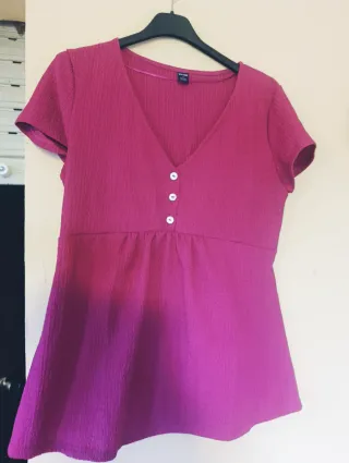 Camiseta premamá rosa