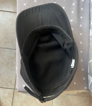 Berretto nero cotone regolabile