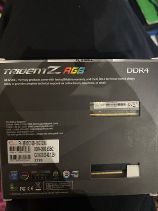 Memoria RAM G.Skill TridentZ RGB DDR4 16GB