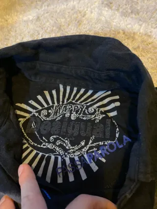 Polo Desigual manga larga negro y gris