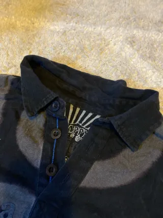 Polo Desigual manga larga negro y gris