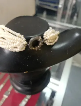 Collar Perlas Río Cierre Plata