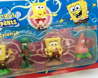 Bob Esponja Calamardo Patricio PVC Set 4 figuras