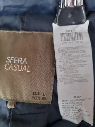 Plumífero cuello doble SFERA azul