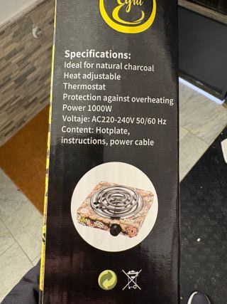 Hornillo Eléctrico 1000W