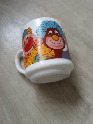 Taza vintage Arcopal payasos