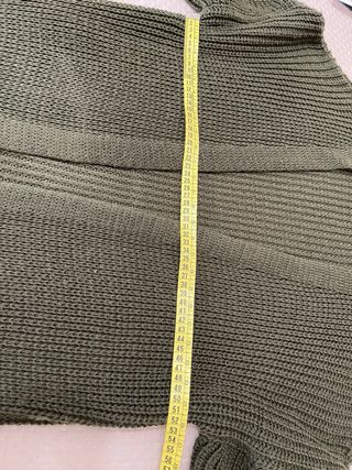 Abrigo largo de punto verde