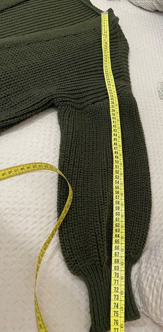 Abrigo largo de punto verde