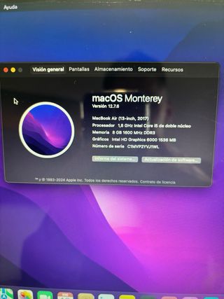 MacBook Air 2018 256GB Plata