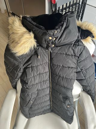 Chaquetón acolchado mujer negro