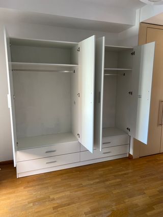 Armario 4 puertas 4 cajones madera