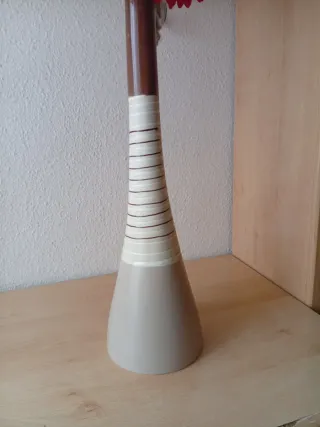 Jarrón Cerámica Decorativo Beige/Marrón