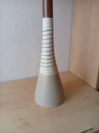 Jarrón Cerámica Decorativo Beige/Marrón