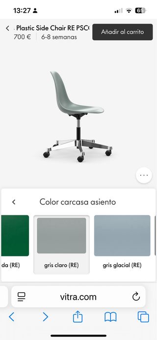 Silla Vitra RE PSCC Gris Claro