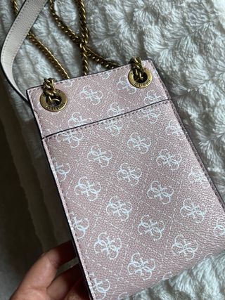 Bolso pequeño Guess dorado y rosa