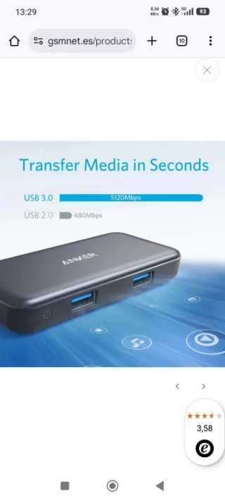 Adaptador Anker USB-C