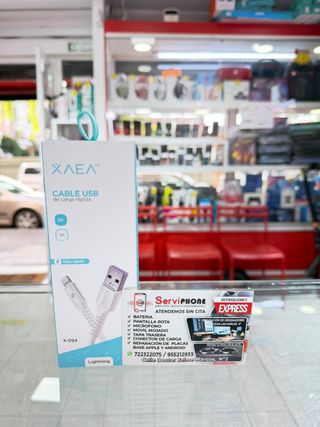 Cable USB XAEA Lightning 3A Carga Rápida