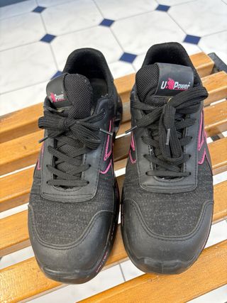 Zapatos de seguridad U-Power mujer negros y rosas