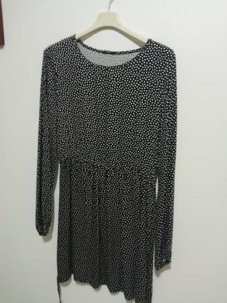 Vestito Tezenis Pois Nero Bianco Taglia S