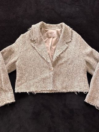 Blazer Zara Tweed Corto 13-14 Anni