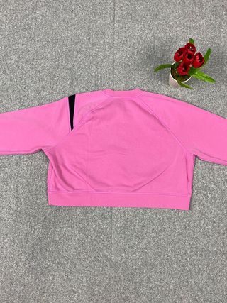 Felpa Nike Crop Rosa Maxi Swoosh Nero