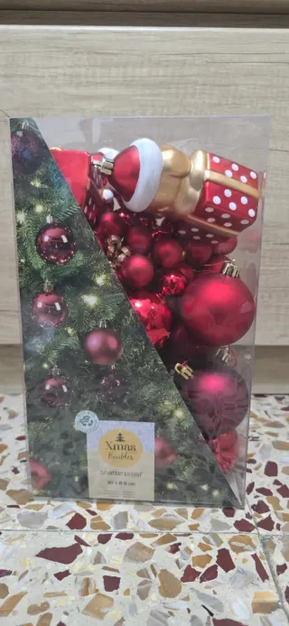 Bolas de Navidad Rojas y Doradas