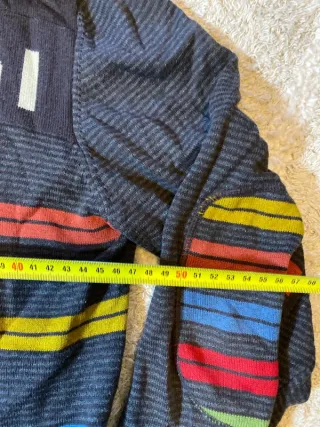 Jersey Desigual Cremallera Rayas Multicolor Talla