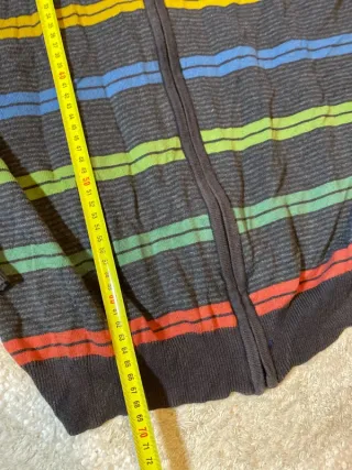 Jersey Desigual Cremallera Rayas Multicolor Talla