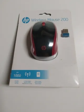 Ratón Inalámbrico HP 200 Negro/Rojo
