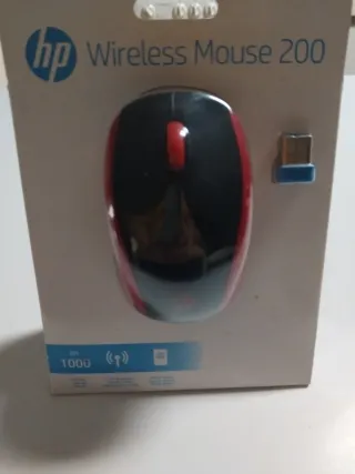 Ratón Inalámbrico HP 200 Negro/Rojo