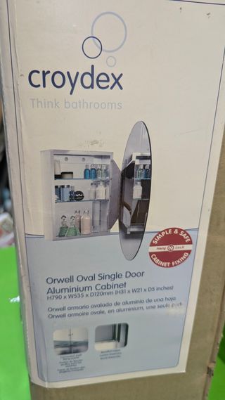 Armario de aluminio ovalado 1 puerta