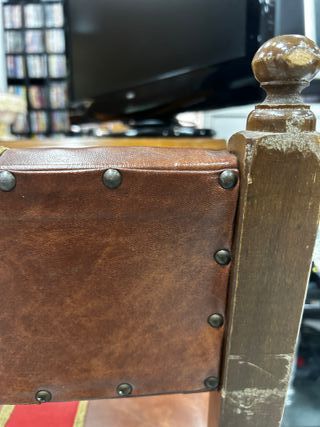 Scarpiera vintage in pelle e velluto