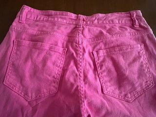 Pantaloni donna rosa a zampa