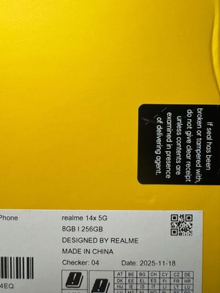 Realme 14x 5G 256GB Amarillo Nuevo