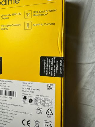 Realme 14x 5G 256GB Amarillo Nuevo