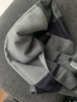 Bufanda caballero gris rayas reversible Inside