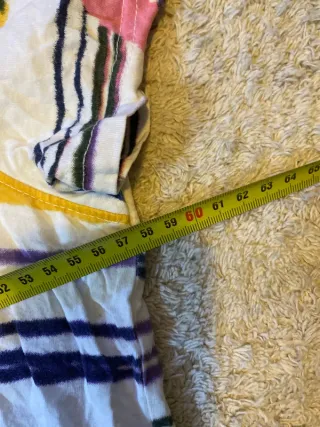 Camiseta Desigual blanca rayas multicolor