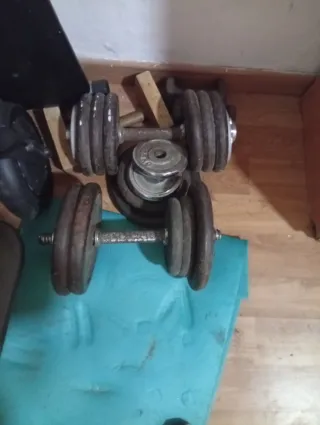 Pesas 20kg y discos sueltos