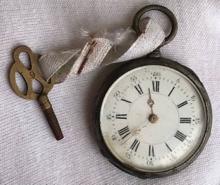 Reloj Plata Circa Suiza Bolsillo s.XIX + Regalo