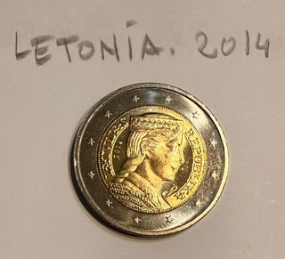 Moneda Letonia 2€ 2014